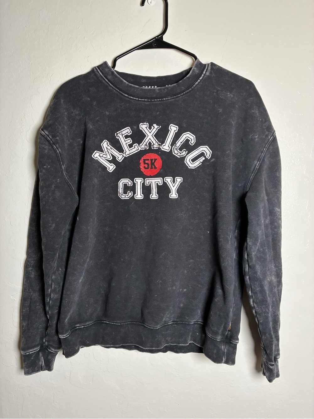 Five Star Black Crewneck Sweater with Mexico City 5K Graphic ~ Size X-Small 🇲🇽